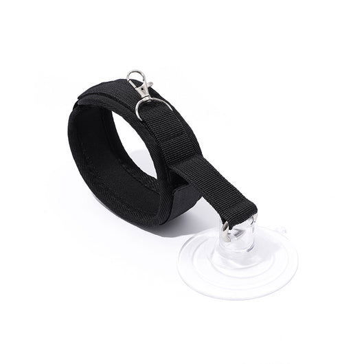 Light gray pet collar with a clear suction cup, designed to secure cats or puppies during bathing or grooming. - Image 6