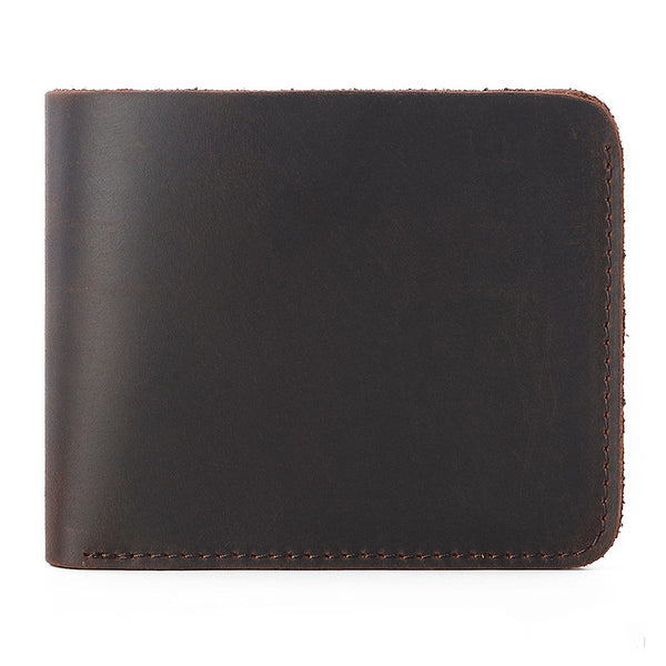 Billetera Retro de Cuero Genuino Primera Capa para Hombre