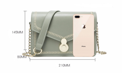 Bolso Mensajero de Cadena Dorada para Mujer - Versátil y Moderno - Image 7