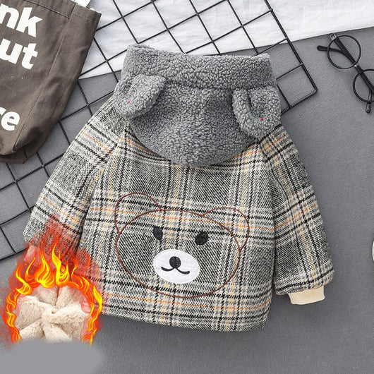 Chaqueta Infantil de Algodón Grueso - Abrigo Simple y Cálido - Image 7
