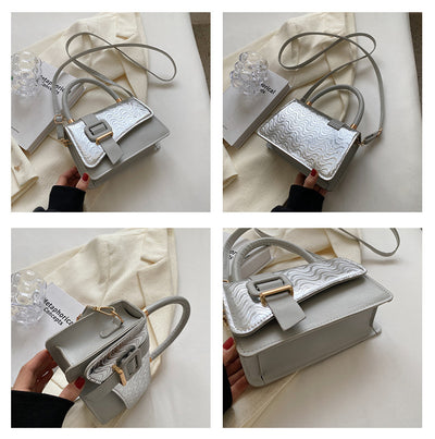 Bolsa Bandolera Cuadrada Pequeña con Patrón Brillante para Mujer - Image 16