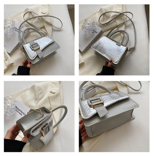 Bolsa Bandolera Cuadrada Pequeña con Patrón Brillante para Mujer - Image 16