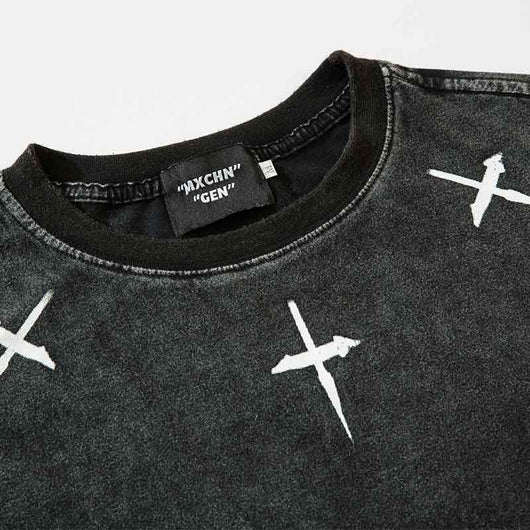Camiseta Suelta Vintage Lavada - Estilo Casual Desenfadado - Image 9