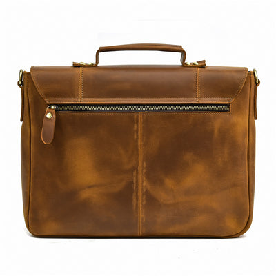 Bolso Tote de Cuero Crazy Horse Auténtico para Documentos - Image 7