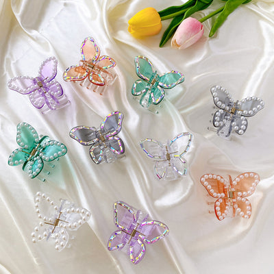 Pasador Mariposa Perla Jelly - Diseño Elegante Multicolor