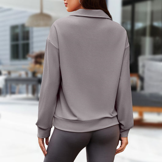 Suéter con Solapa Oversize de Cierre para Mujer - Image 18