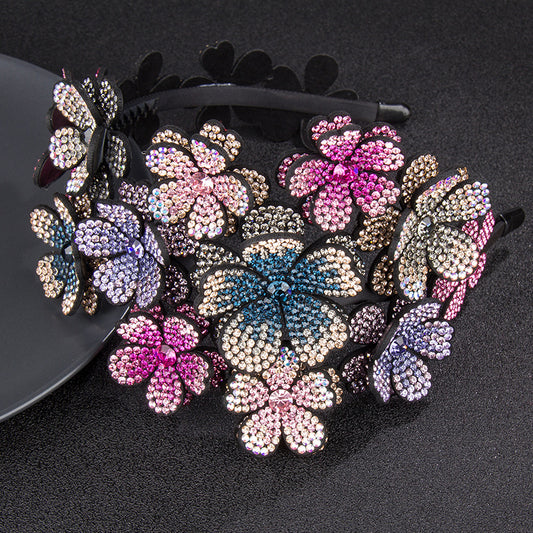 Diadema Ancha con Strass Brillantes - Accesorio Antideslizante Premium - Image 2