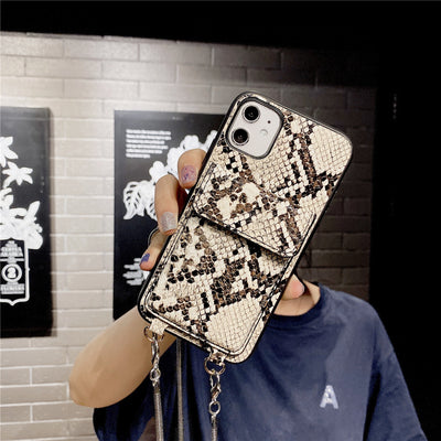 Funda Protectora para Teléfono con Patrón Piel de Serpiente y Compartimentos para Tarjetas - Image 12