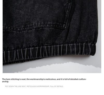 Sudadera Negra para Hombre con Lavado Desgastado y Detalles de Cierre de Langosta - Image 15