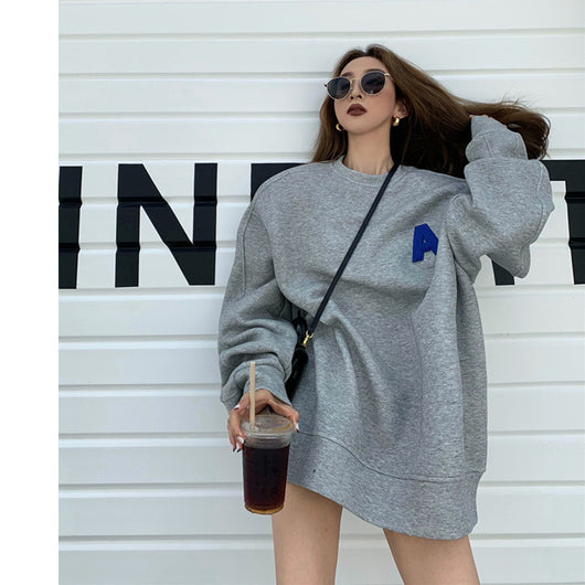 Suéter Suelto de Cuello Redondo para Mujer - Comodidad Casual - Image 10