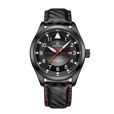 Reloj de Pulsera con Calendario Semanal, Hebilla de Cuero y Cristal Mineral - Image 4