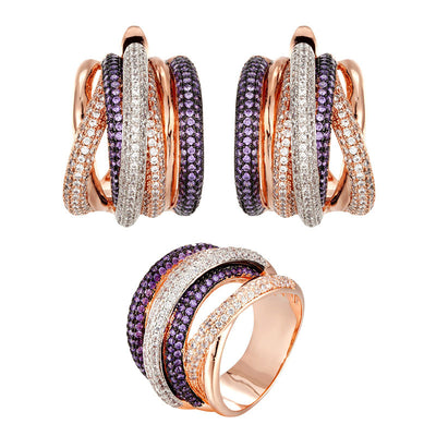 Aretes Geométricos de Cruz Tricolor - Diseño Europeo y Americano - Image 2