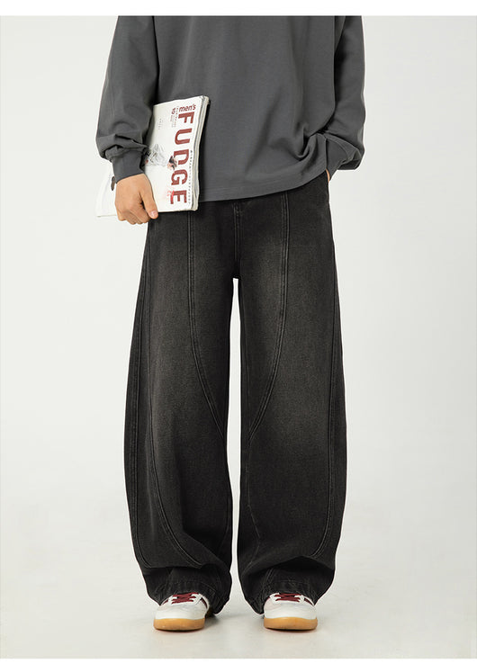 Pantalones Vaqueros Anchos Lavados para Hombre - Corte Holgado Casual - Image 15