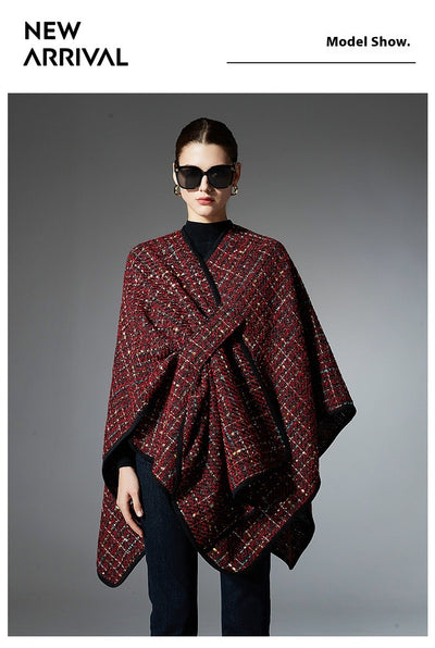 Chal Navideño de Lentejuelas Multicolor para Mujer - Image 12