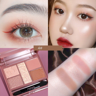 Paleta de Sombras de Ojos Cinco Colores con Textura Grabada - Image 6
