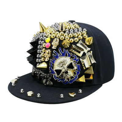 Gorra de Béisbol Plana Ghost Flame con Remaches - Image 6