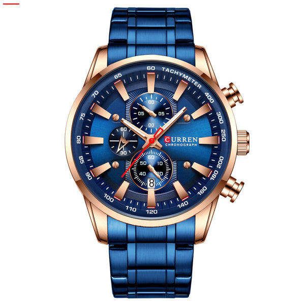 Reloj de Pulsera Hombre Cuarzo Resistente al Agua Seis Esferas