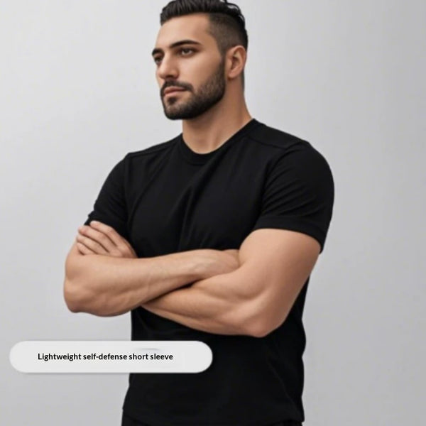 Camiseta Negra Refrigerante Resistente al Corte y Fácil de Limpiar