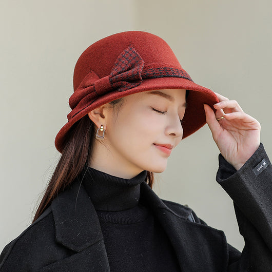 Gorro de Lana con Moño para Mujer - Estilo Elegante y Cálido - Image 2
