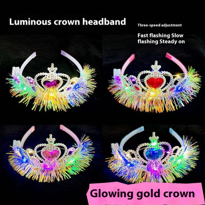 Diadema Princesa Dorada con Clip Dentado Deslizante para Niñas - Image 3
