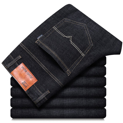 Jeans Casuales Elásticos de Forro Polar para Hombre - Image 8