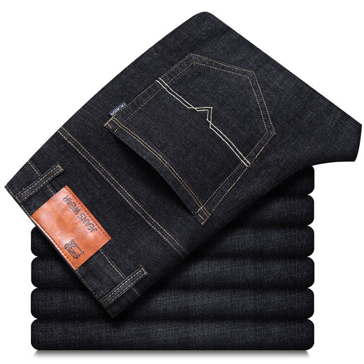 Jeans Casuales Elásticos de Forro Polar para Hombre - Image 8