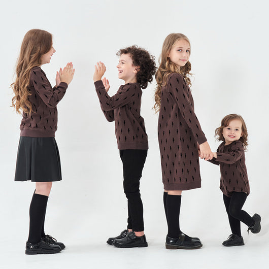 Sudadera Infantil Otoño Invierno Algodón Terciopelo Color Café - Image 14