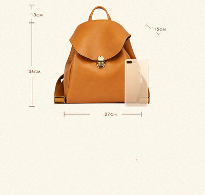 Mochila de Cuero Vintage para Mujer - Estilo Casual - Image 6