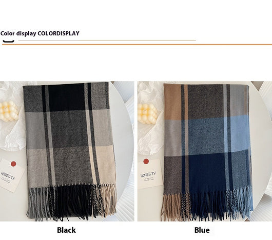 Chal Pashmina Escocés con Borlas para Mujer - Tejido Grueso y Cálido - Image 18