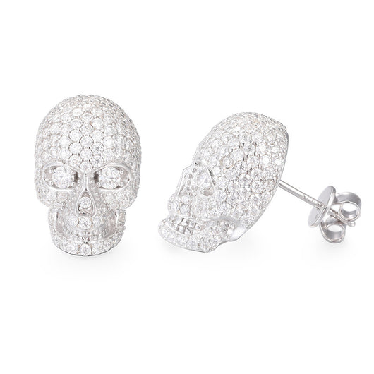 Aretes de Calavera en Plata S925 con Moissanita Brillante - Image 20