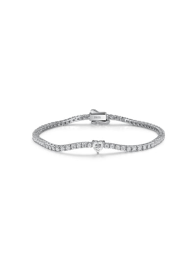 Pulsera de Plata S925 con Moissanita en Forma de Corazón - Image 12