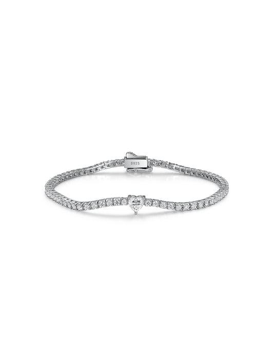 Pulsera de Plata S925 con Moissanita en Forma de Corazón - Image 12