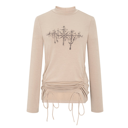 Blusa Retro Picante para Chica - Estilo Vintage Camel - Image 11