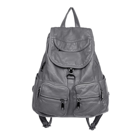 Mochila de Cuero Suave Versátil para Viajes y Uso Diario - Image 4