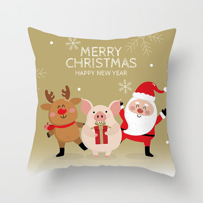 Funda de Cojín Navideño con Personajes de Caricatura - Diseño Europeo y Americano - Image 4