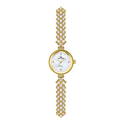 Reloj de Lujo Sirena con Cadena de Diamantes en Oro y Plata - Image 4