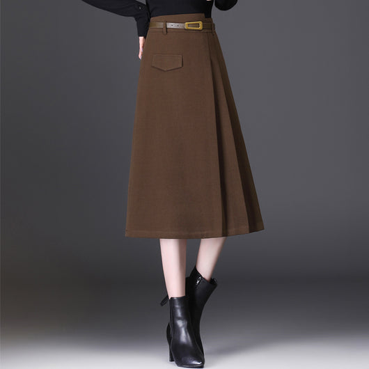 Falda Plisada A-line Midi Slim para Mujer - Image 4