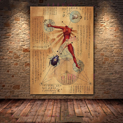 Cuadro Lienzo de Arte Geométrico Sagrado con Demonio Oscuro - Image 15