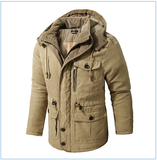 Abrigo de Algodón Acolchado Talla Grande para Hombre - Image 23