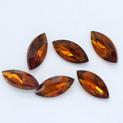 Diamante Suelto de Cristal Facetado Ojo de Caballo con Base Plateada - Image 19