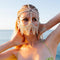 Women's Ethnic Su Shui Style Diamonds Hair Chain Mask Gold A