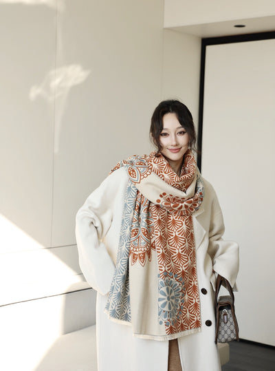 Chal Versátil de Oficina Estilo Coreano para Otoño e Invierno - Image 9