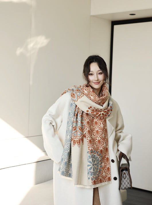 Chal Versátil de Oficina Estilo Coreano para Otoño e Invierno - Image 9