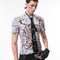 Playera Ajustada con Recortes Hueco para Hombre - Manga Corta Elástica