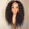 Peluca Rizada Estilo Europeo Encaje Frontal Fibra Sintética Cabello Medio