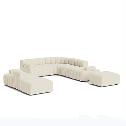 Sofá Curvo de Terciopelo de Cordero - Combinación Modular - Image 5