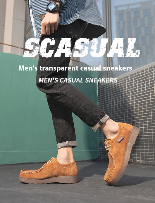 Tenis de Cuero Casual Coreano Estilo Británico - Sneakers Versátiles para Hombre - Image 9