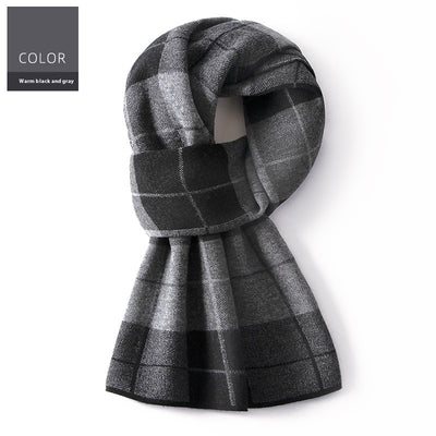 Bufanda Cuadros para Hombre Reversible - Abrigo Invierno Doble Cara - Image 5