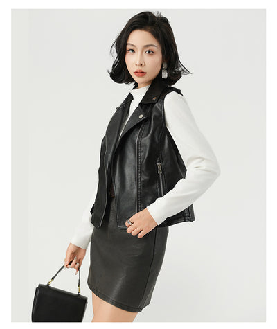 Chaleco de Cuero Premium con Solapa de Traje - Image 6