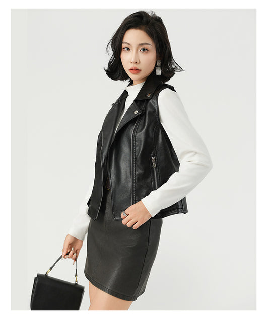Chaleco de Cuero Premium con Solapa de Traje - Image 6